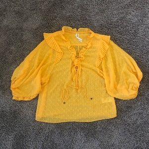 Anthropologie Yellow Blouse - Size M